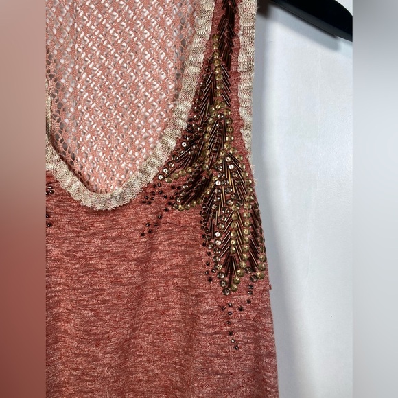 Miss Me | Embellished Rusty Pink knit Tank Top - Boho - medium - Picture 3 of 5